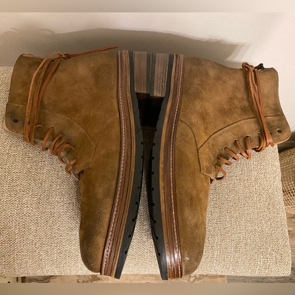 $1,245 Marsèll Men’s suede lace-up boots in Chestnut - Picture 12 of 16